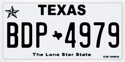 TX license plate BDP4979