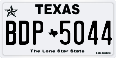 TX license plate BDP5044