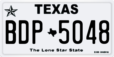 TX license plate BDP5048