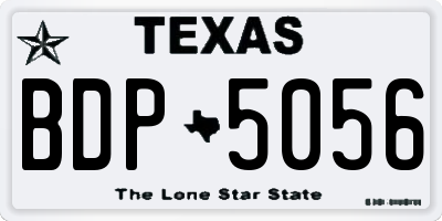 TX license plate BDP5056