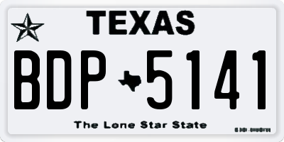 TX license plate BDP5141