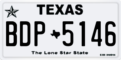 TX license plate BDP5146