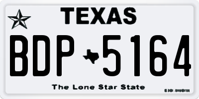 TX license plate BDP5164
