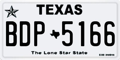 TX license plate BDP5166