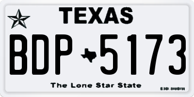 TX license plate BDP5173