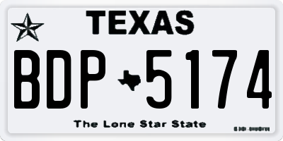 TX license plate BDP5174