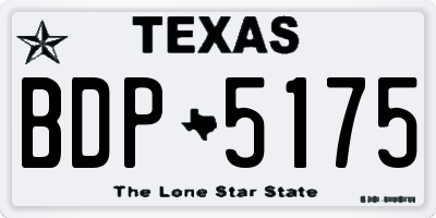 TX license plate BDP5175