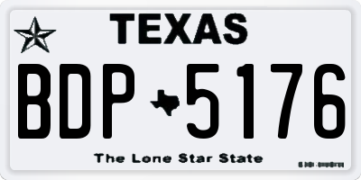 TX license plate BDP5176