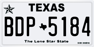 TX license plate BDP5184