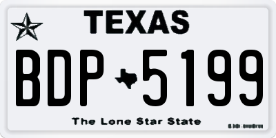 TX license plate BDP5199