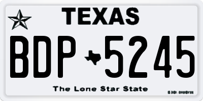 TX license plate BDP5245
