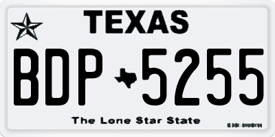TX license plate BDP5255
