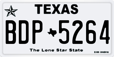 TX license plate BDP5264
