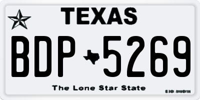 TX license plate BDP5269