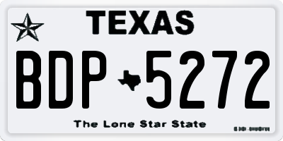 TX license plate BDP5272