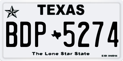 TX license plate BDP5274