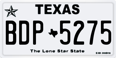 TX license plate BDP5275