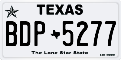 TX license plate BDP5277