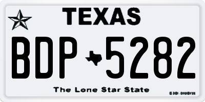 TX license plate BDP5282