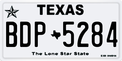 TX license plate BDP5284