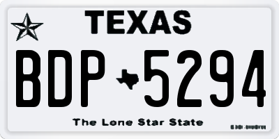 TX license plate BDP5294