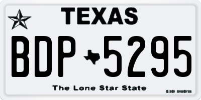 TX license plate BDP5295