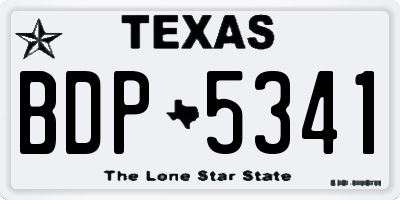 TX license plate BDP5341