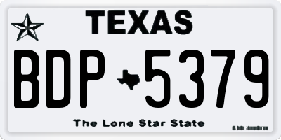 TX license plate BDP5379