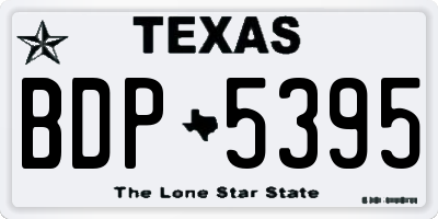 TX license plate BDP5395
