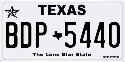 TX license plate BDP5440