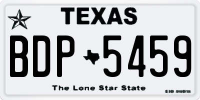 TX license plate BDP5459