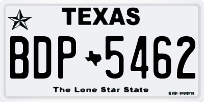 TX license plate BDP5462