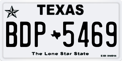 TX license plate BDP5469