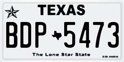 TX license plate BDP5473