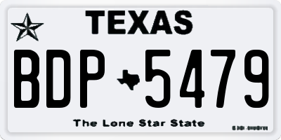 TX license plate BDP5479