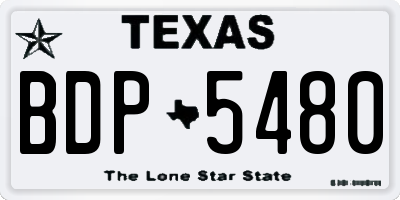 TX license plate BDP5480