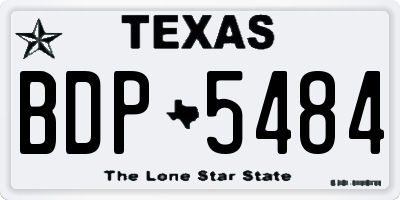 TX license plate BDP5484