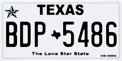 TX license plate BDP5486