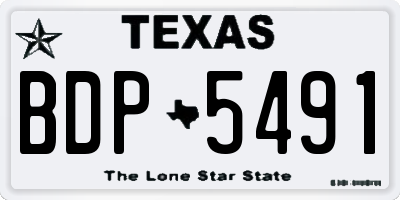 TX license plate BDP5491