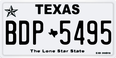 TX license plate BDP5495