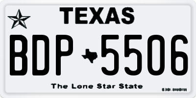 TX license plate BDP5506
