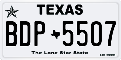 TX license plate BDP5507