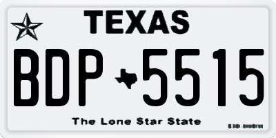 TX license plate BDP5515