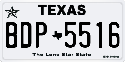 TX license plate BDP5516