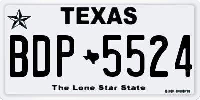 TX license plate BDP5524
