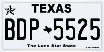 TX license plate BDP5525