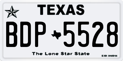 TX license plate BDP5528
