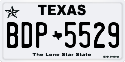 TX license plate BDP5529