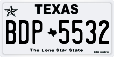 TX license plate BDP5532