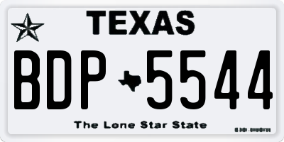 TX license plate BDP5544